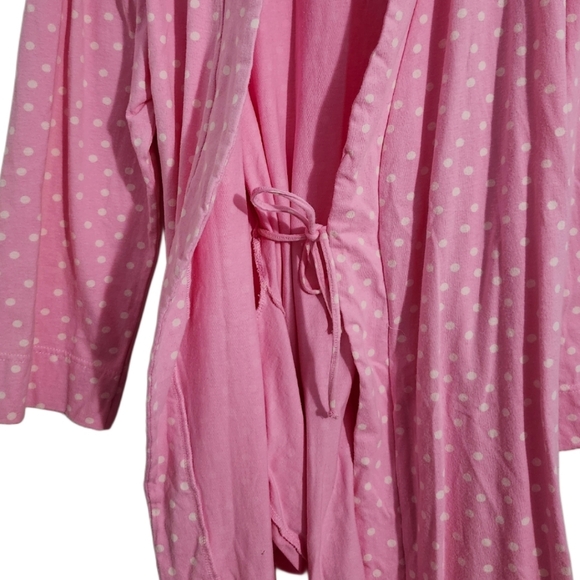 Pajamagram Co.   Women's  M   Robe   Polka-dot   Pink & White - Picture 8 of 10